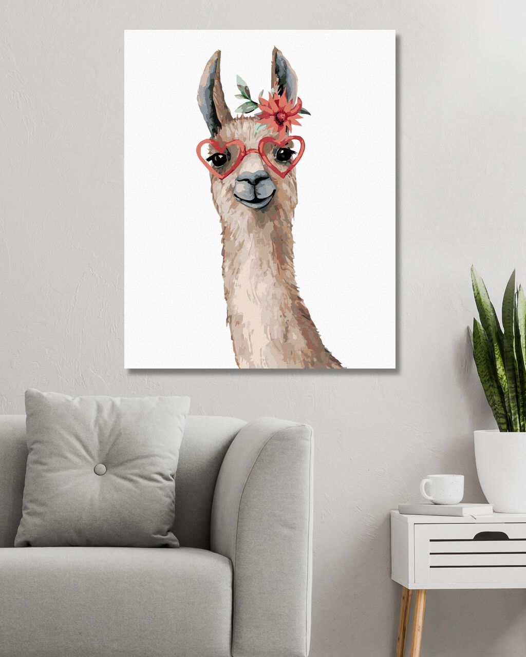 zuty Malování podle čísel - LAMA S BRÝLEMI - Rozměr: 40x50 cm, Rámování: Varianta: vypnuté plátno na rám - obrázek 19