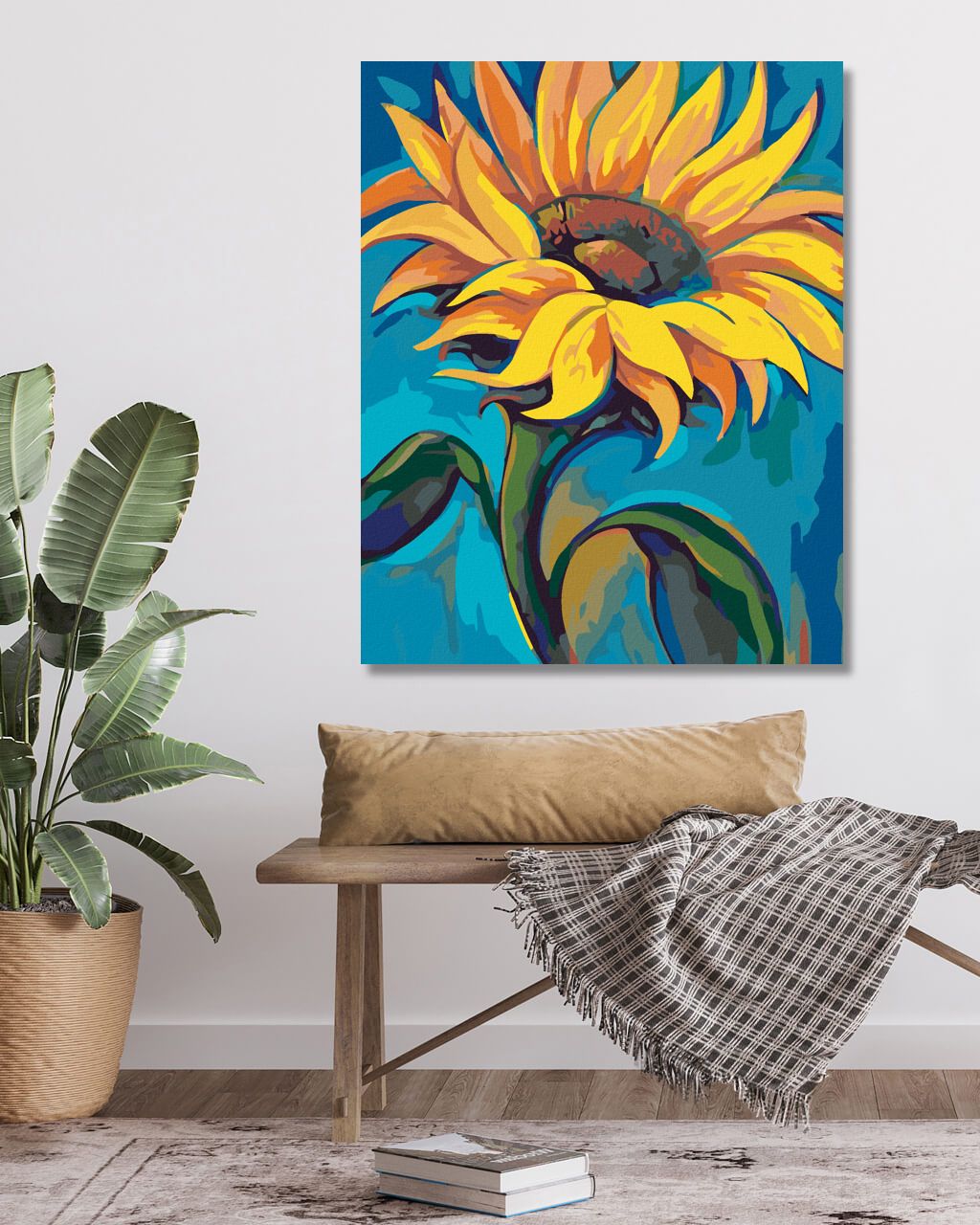 zuty Malování podle čísel - VELKÁ SLUNEČNICE - Rozměr: 40x50 cm, Rámování: Varianta: vypnuté plátno na rám - obrázek 8