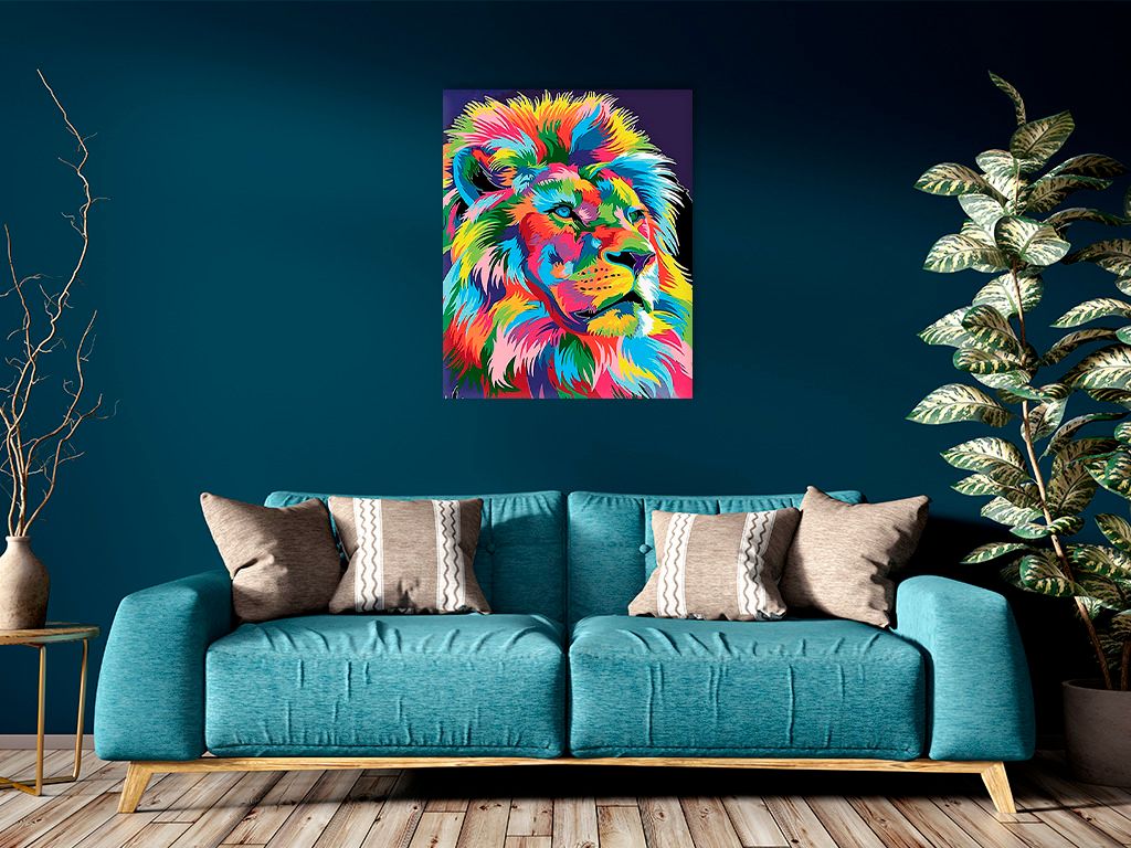 zuty Malování podle čísel - BAREVNÝ LEV - Rozměr: 40x50 cm, Rámování: Varianta: bez rámu a bez vypnutí plátna - obrázek 5