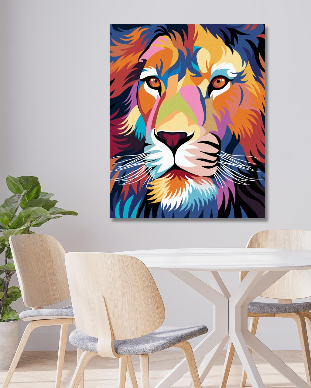 zuty Malování podle čísel - BAREVNÝ LEV - Rozměr: 40x50 cm, Rámování: Varianta: bez rámu a bez vypnutí plátna - obrázek 12
