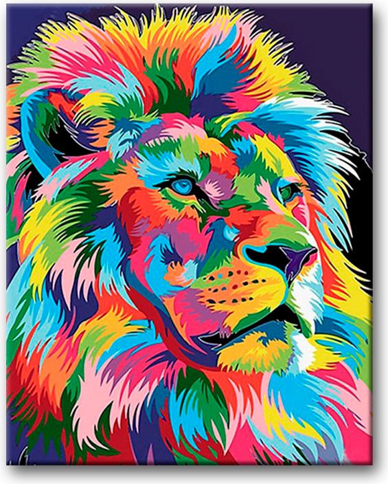 zuty Malování podle čísel - BAREVNÝ LEV - Rozměr: 40x50 cm, Rámování: Varianta: vypnuté plátno na rám - obrázek 18