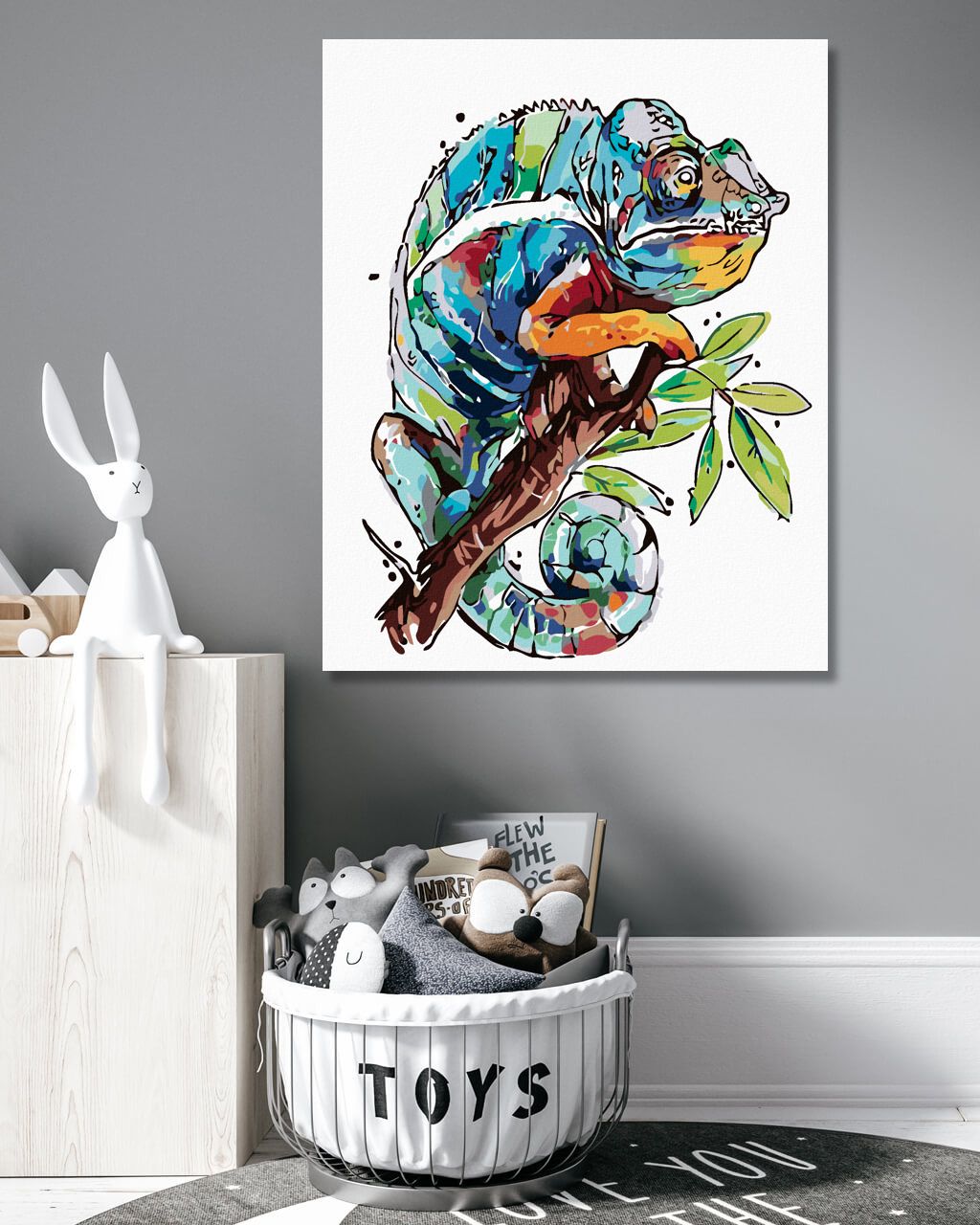 zuty Malování podle čísel - CHAMELEON - Rozměr: 40x50 cm, Rámování: Varianta: vypnuté plátno na rám - obrázek 8