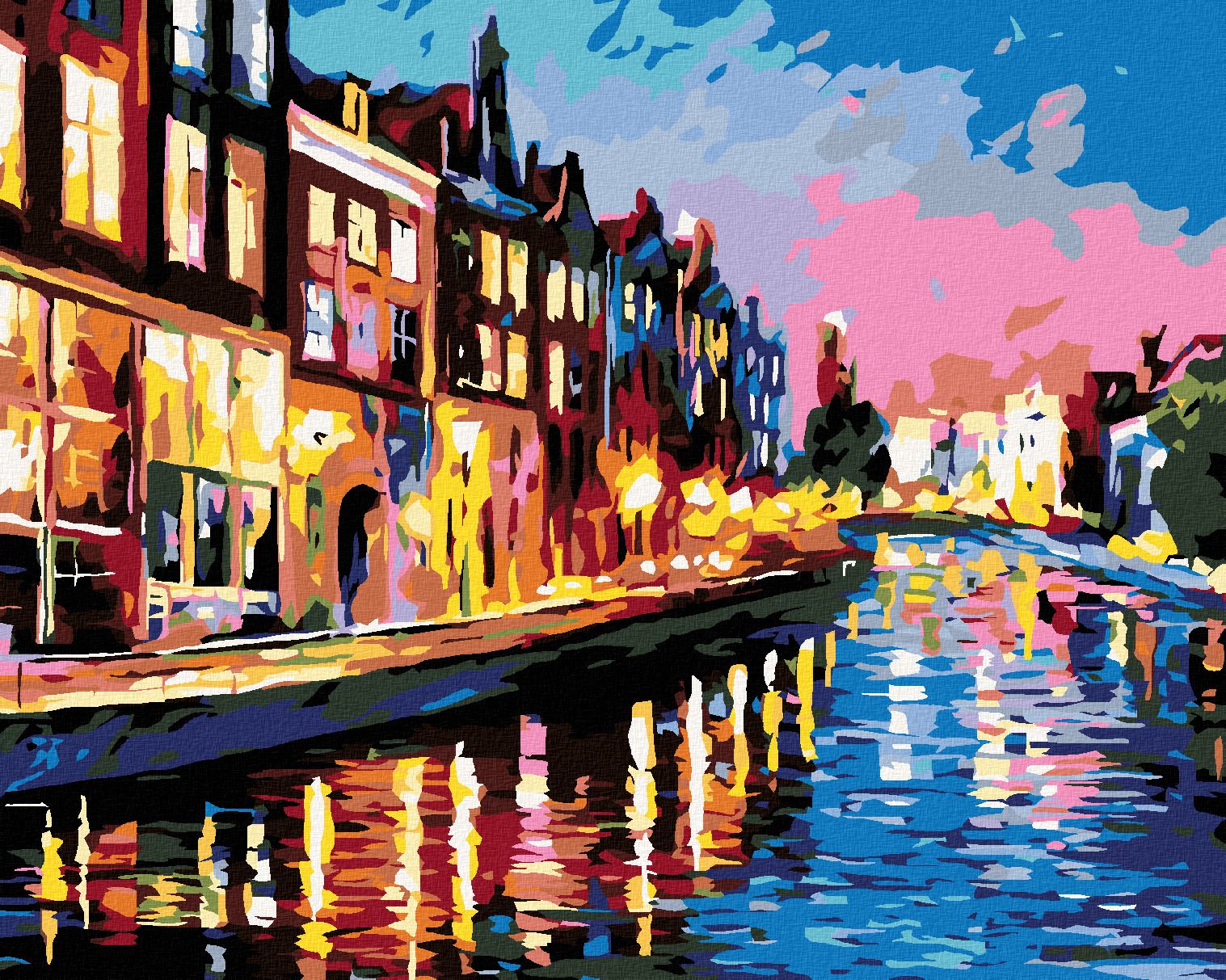 zuty Malování podle čísel - NOC V BENÁTKÁCH - Rozměr: 40x50 cm, Rámování: Varianta: vypnuté plátno na rám - obrázek 1