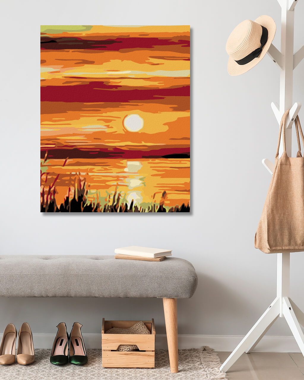 zuty Malování podle čísel - VÝCHOD SLUNCE - Rozměr: 40x50 cm, Rámování: Varianta: bez rámu a bez vypnutí plátna - obrázek 4