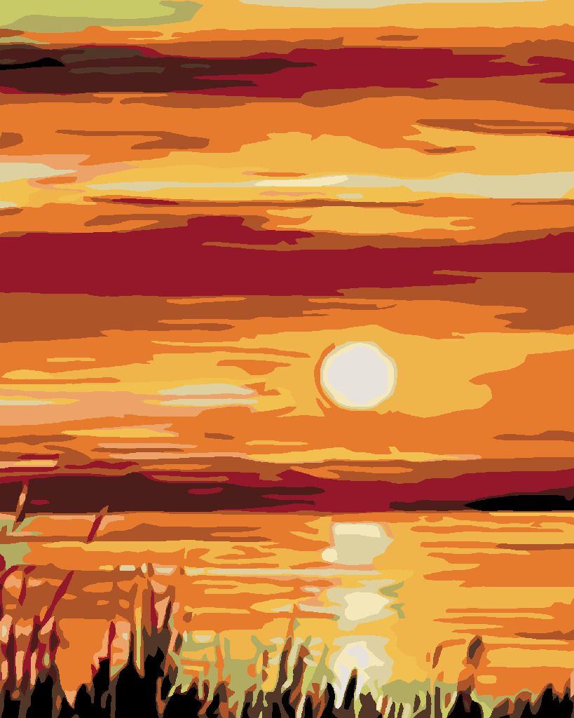 zuty Malování podle čísel - VÝCHOD SLUNCE - Rozměr: 40x50 cm, Rámování: Varianta: vypnuté plátno na rám - obrázek 6