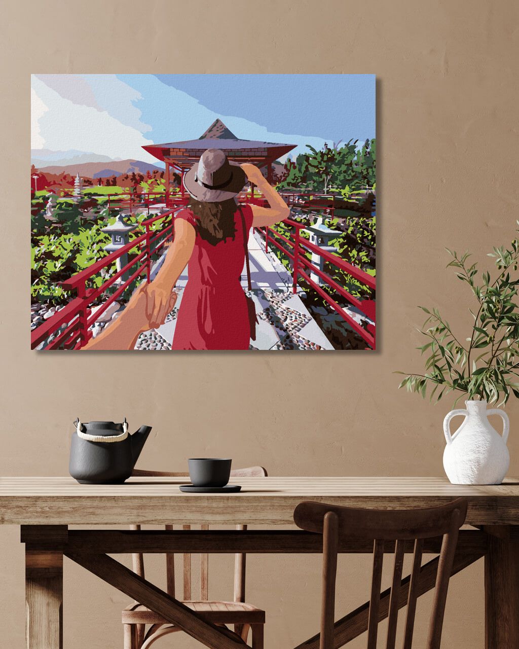 zuty Malování podle čísel - ŽENA U CHRÁMU II - Rozměr: 40x50 cm, Rámování: Varianta: bez rámu a bez vypnutí plátna - obrázek 9