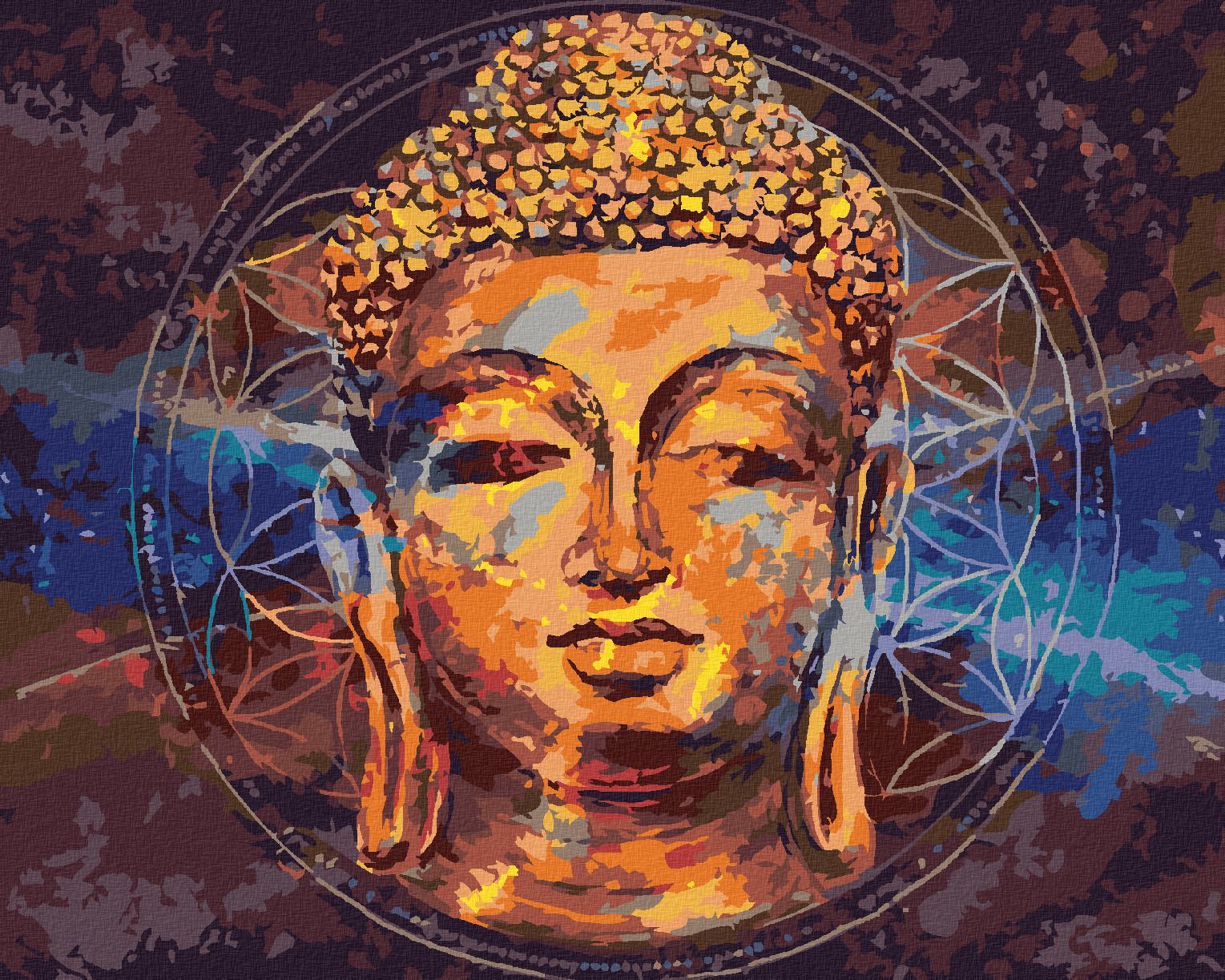 zuty Malování podle čísel - HVĚZDNÝ BUDDHA - Rozměr: 40x50 cm, Rámování: Varianta: vypnuté plátno na rám - obrázek 1