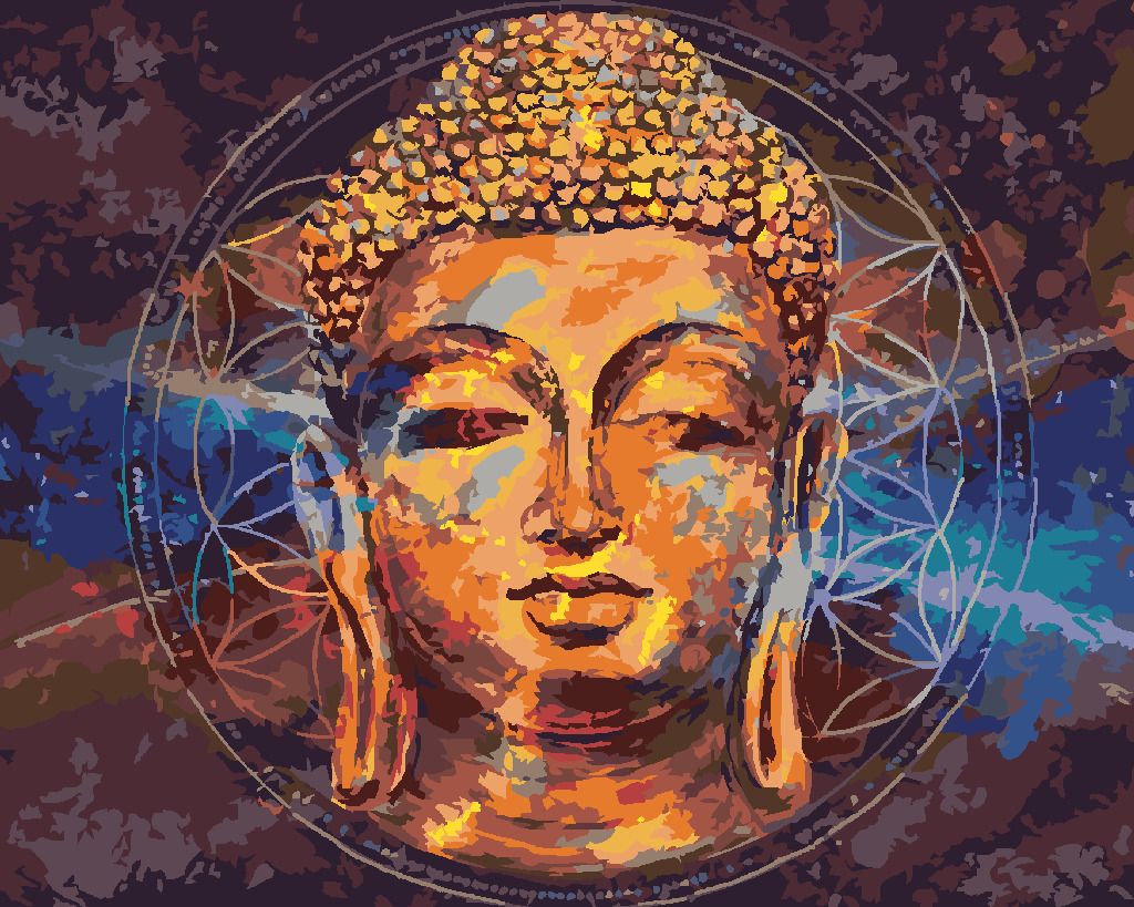 zuty Malování podle čísel - HVĚZDNÝ BUDDHA - Rozměr: 40x50 cm, Rámování: Varianta: vypnuté plátno na rám - obrázek 5