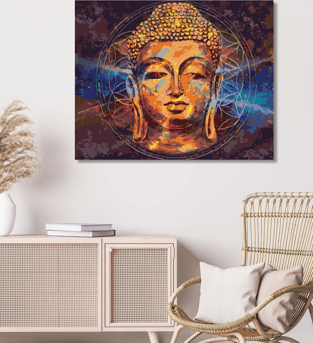 zuty Malování podle čísel - HVĚZDNÝ BUDDHA - Rozměr: 40x50 cm, Rámování: Varianta: vypnuté plátno na rám - obrázek 8