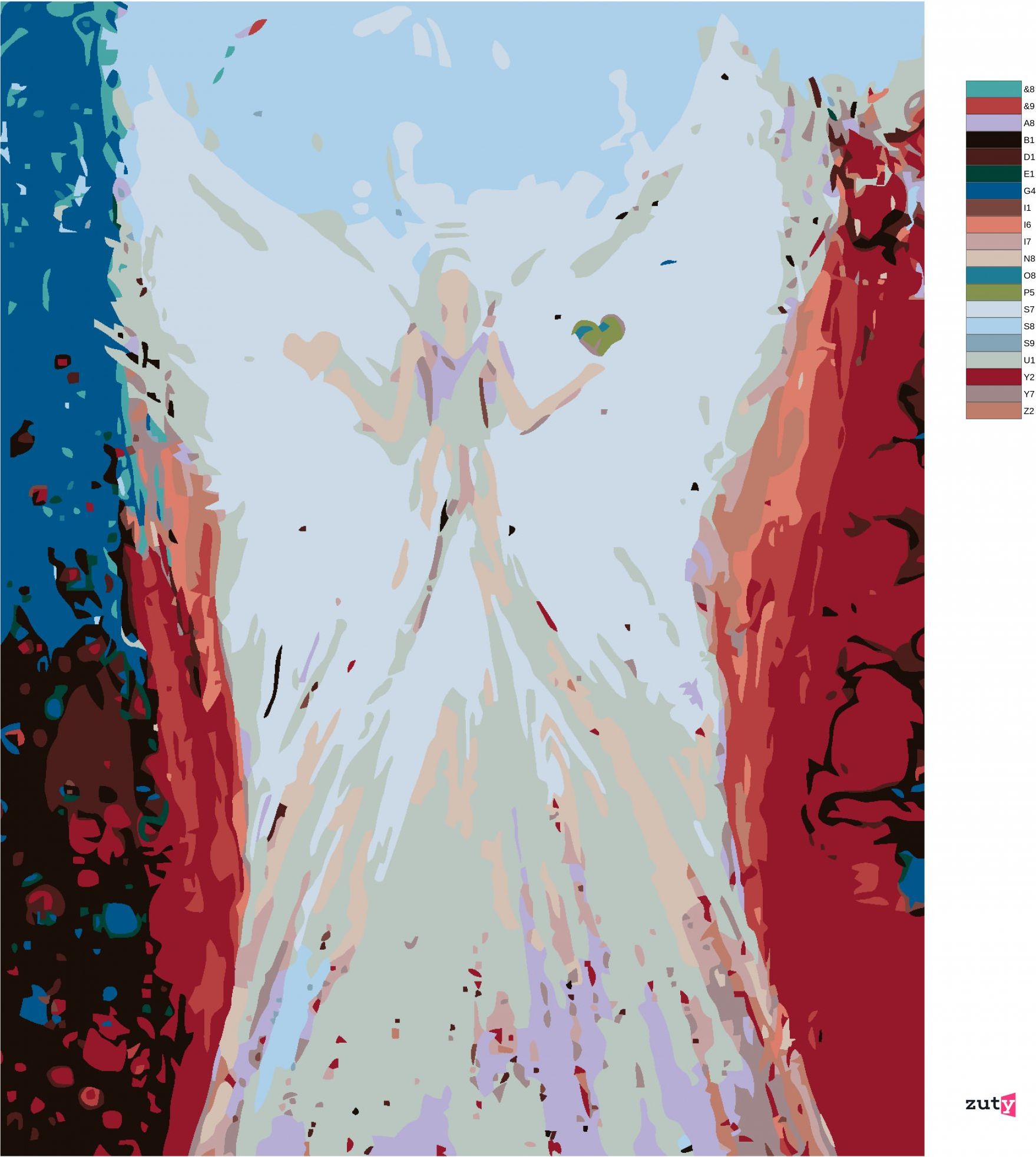zuty Malování podle čísel - ANDĚLÉ OD LENKY -BALANCE ANGEL - Rozměr: 40x50 cm, Rámování: Varianta: bez rámu a bez vypnutí plátna - obrázek 2