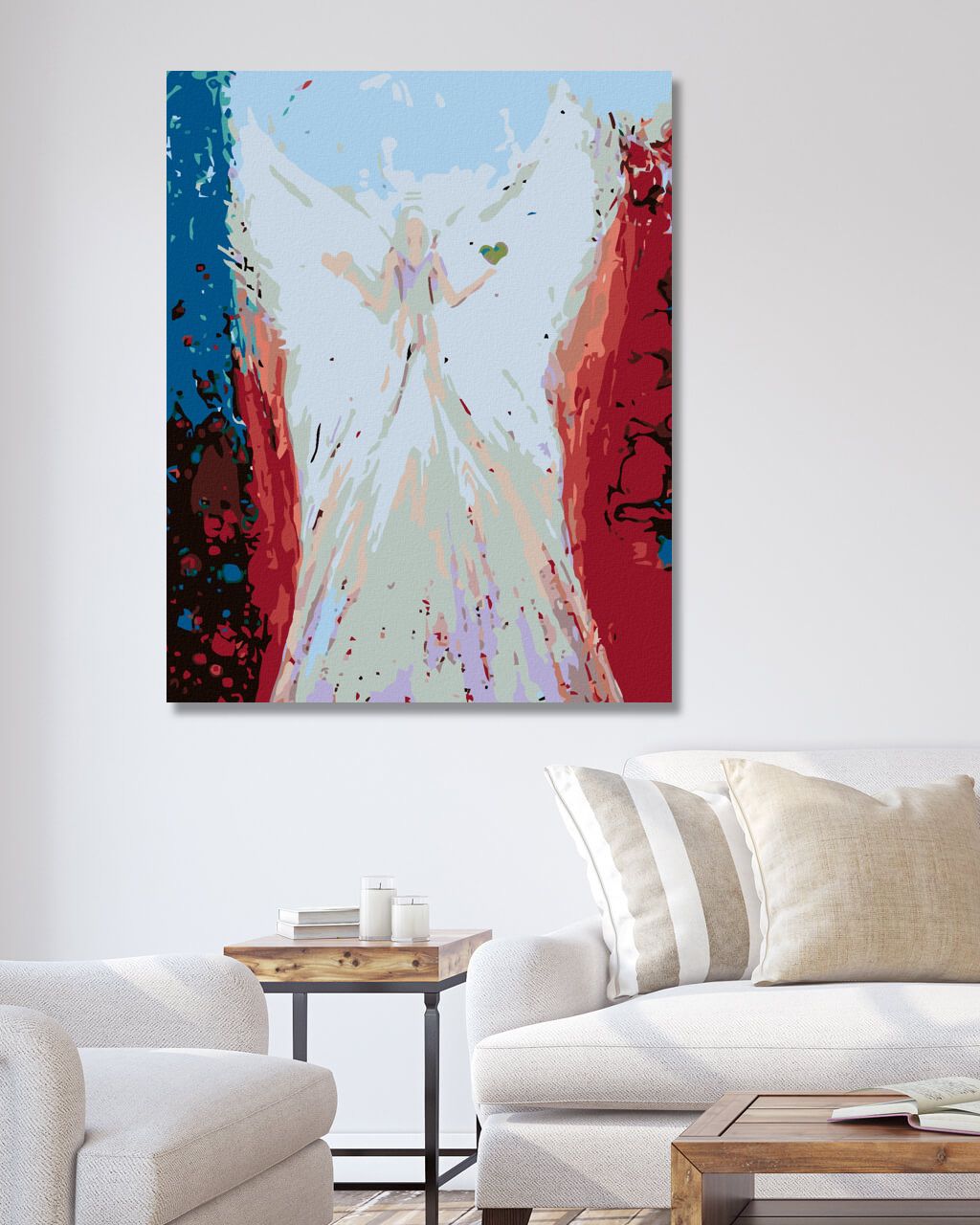 zuty Malování podle čísel - ANDĚLÉ OD LENKY -BALANCE ANGEL - Rozměr: 40x50 cm, Rámování: Varianta: bez rámu a bez vypnutí plátna - obrázek 4