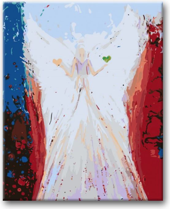 zuty Malování podle čísel - ANDĚLÉ OD LENKY -BALANCE ANGEL - Rozměr: 40x50 cm, Rámování: Varianta: bez rámu a bez vypnutí plátna - obrázek 6