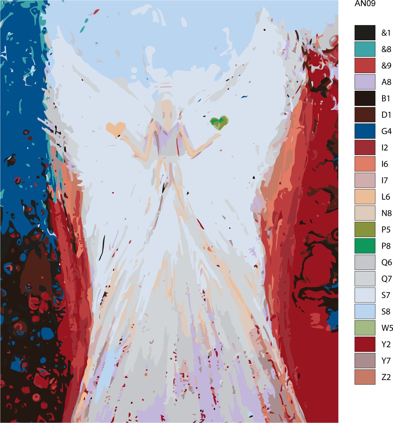 zuty Malování podle čísel - ANDĚLÉ OD LENKY -BALANCE ANGEL - Rozměr: 40x50 cm, Rámování: Varianta: bez rámu a bez vypnutí plátna - obrázek 16