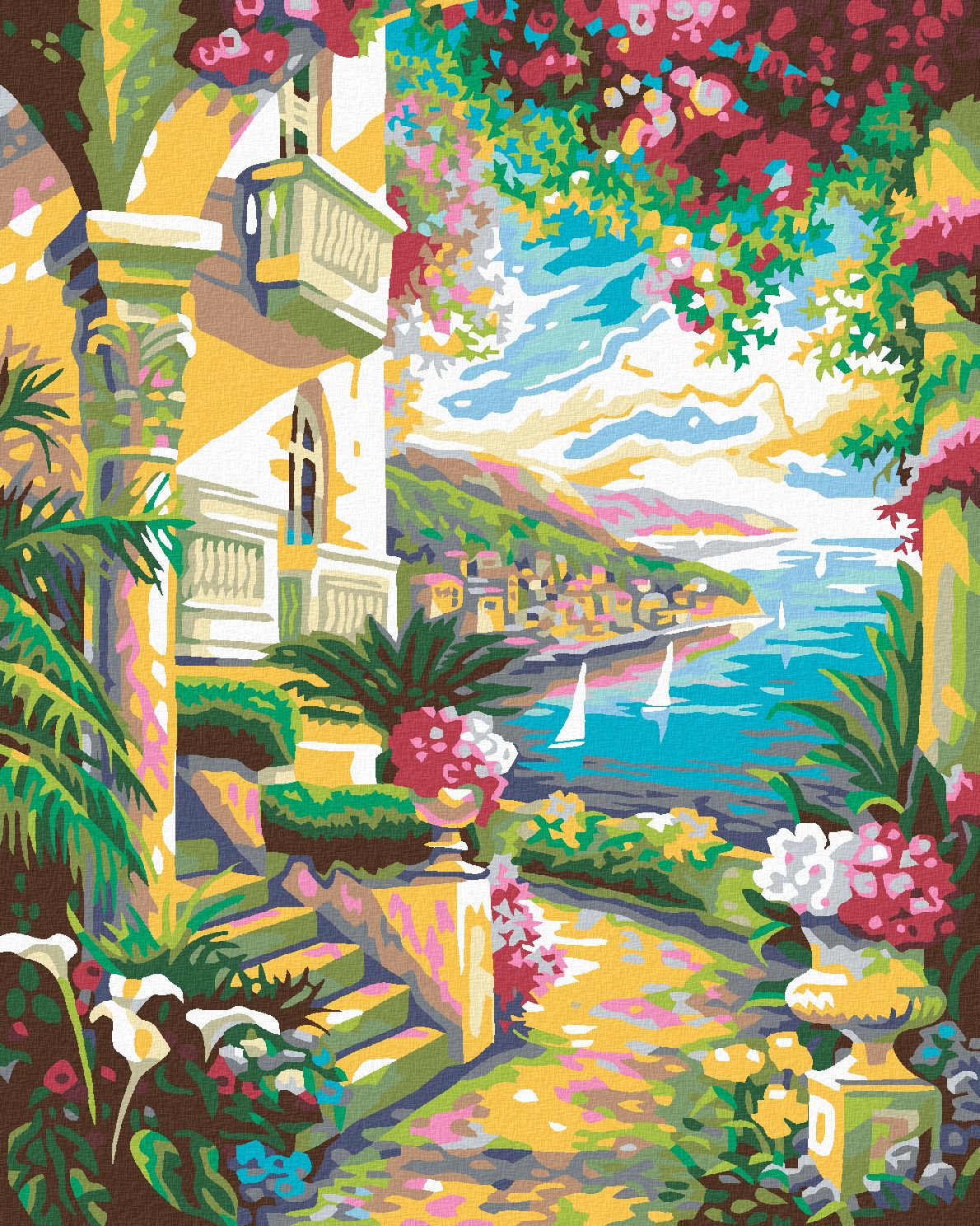 zuty Malování podle čísel - ROZKVETLÉ MOŘE - Rozměr: 40x50 cm, Rámování: Varianta: bez rámu a bez vypnutí plátna - obrázek 1