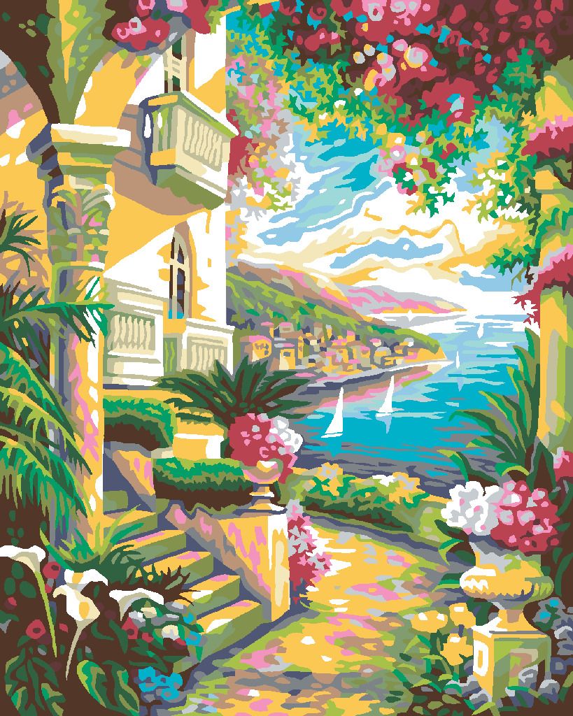 zuty Malování podle čísel - ROZKVETLÉ MOŘE - Rozměr: 40x50 cm, Rámování: Varianta: bez rámu a bez vypnutí plátna - obrázek 8