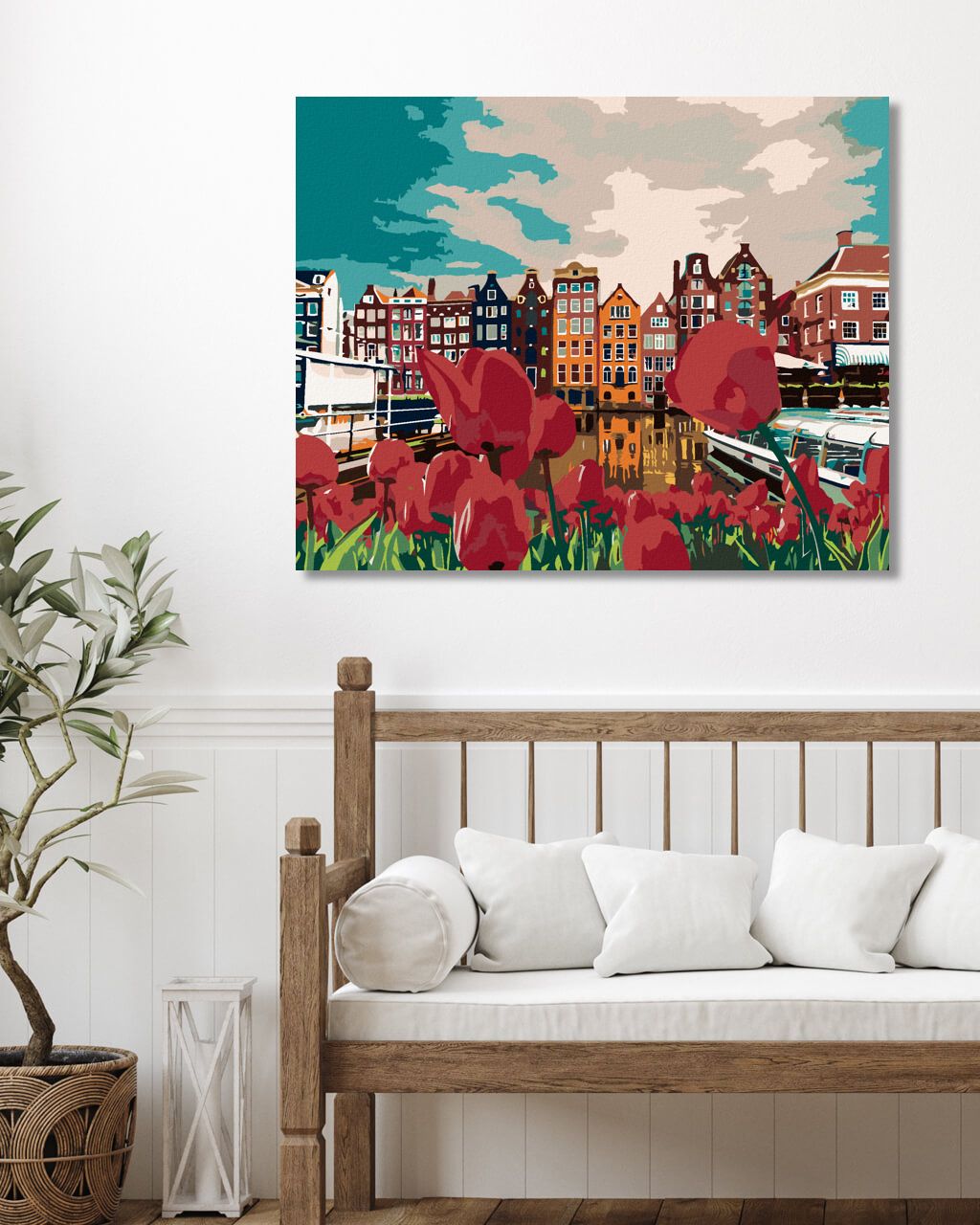 zuty Malování podle čísel - TULIPÁNY V AMSTERDAMU - Rozměr: 40x50 cm, Rámování: Varianta: vypnuté plátno na rám - obrázek 6