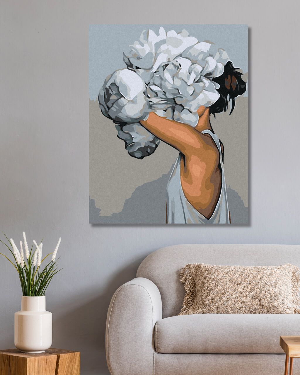 zuty Malování podle čísel - DÍVKA ZA KVĚTINOU - Rozměr: 40x50 cm, Rámování: Varianta: vypnuté plátno na rám - obrázek 8