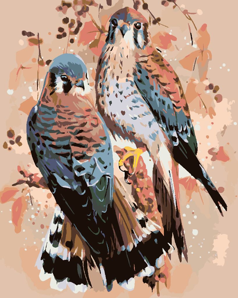 zuty Malování podle čísel - DVĚ POŠTOLKY - Rozměr: 40x50 cm, Rámování: Varianta: vypnuté plátno na rám - obrázek 6