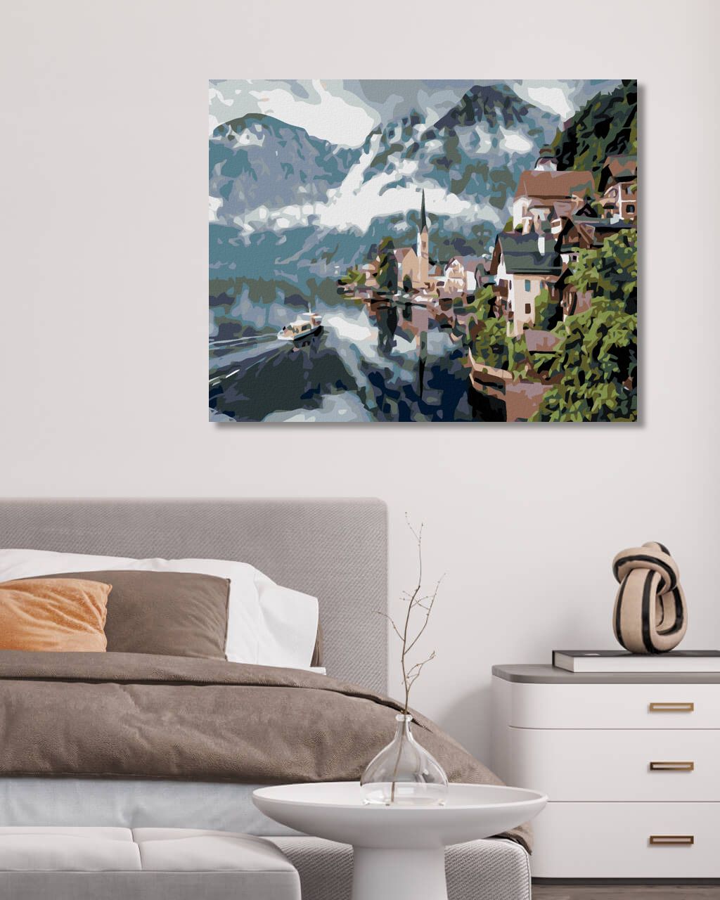 zuty Malování podle čísel - HALLSTATT - Rozměr: 40x50 cm, Rámování: Varianta: vypnuté plátno na rám - obrázek 5