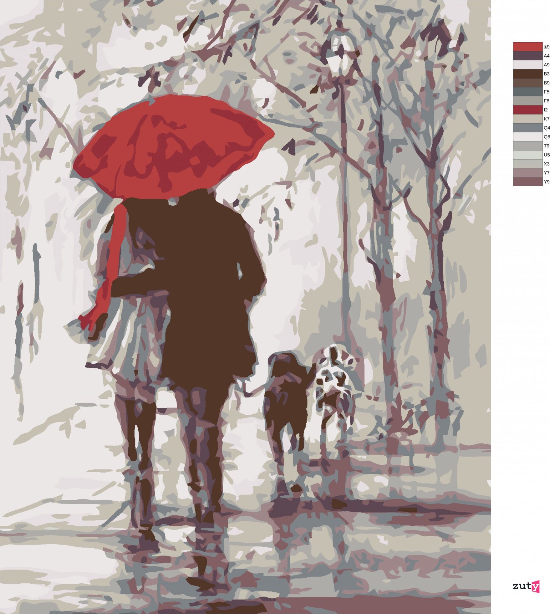zuty Malování podle čísel - NA PROCHÁZCE S PEJSKY - Rozměr: 40x50 cm, Rámování: Varianta: vypnuté plátno na rám - obrázek 5