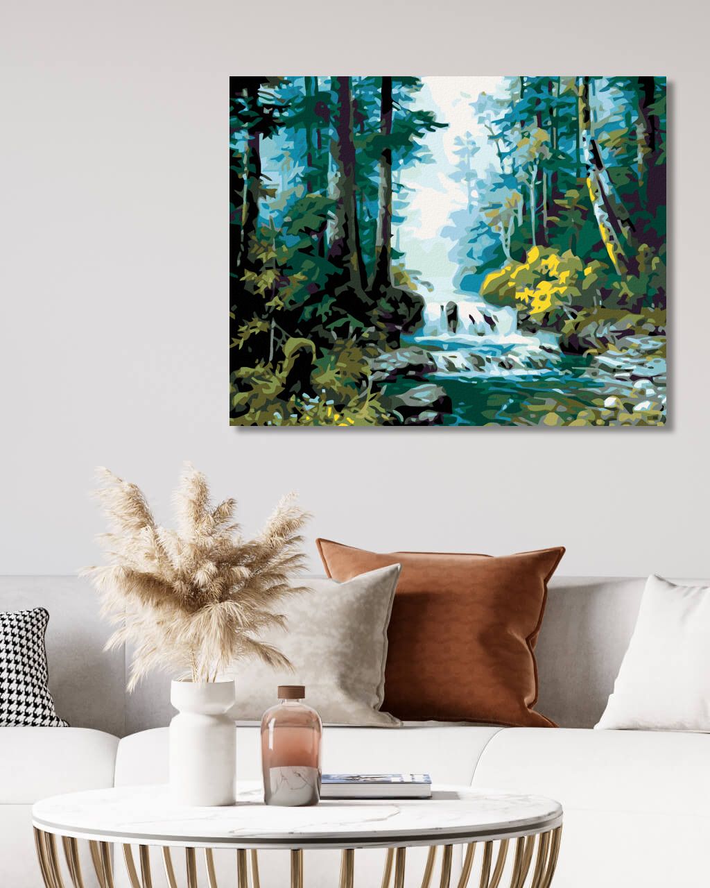 zuty Malování podle čísel - LESNÍ POTOK - Rozměr: 40x50 cm, Rámování: Varianta: vypnuté plátno na rám - obrázek 4