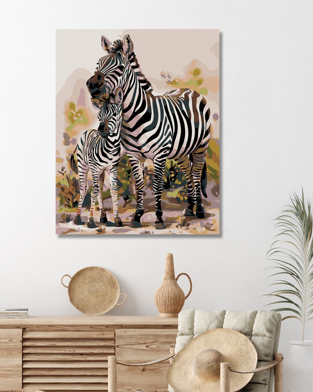 zuty Malování podle čísel - ZEBRA S MLÁDĚTEM - Rozměr: 40x50 cm, Rámování: Varianta: vypnuté plátno na rám - obrázek 10