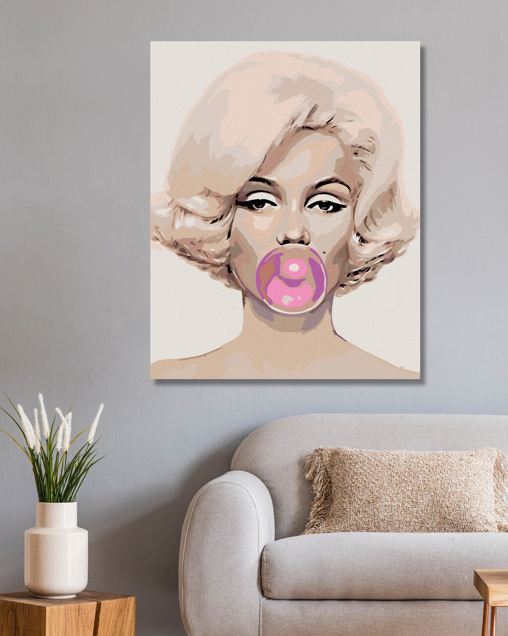 zuty Malování podle čísel - MARILYN S BUBLINOU - Rozměr: 40x50 cm, Rámování: Varianta: vypnuté plátno na rám - obrázek 4