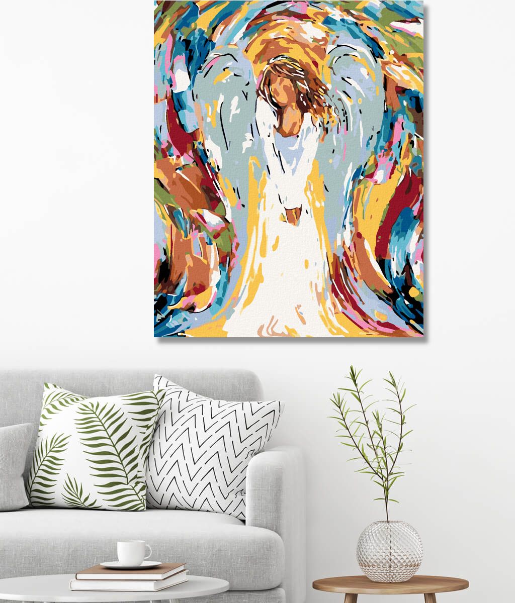 zuty Malování podle čísel - BAREVNÝ ANDĚL - Rozměr: 40x50 cm, Rámování: Varianta: vypnuté plátno na rám - obrázek 11