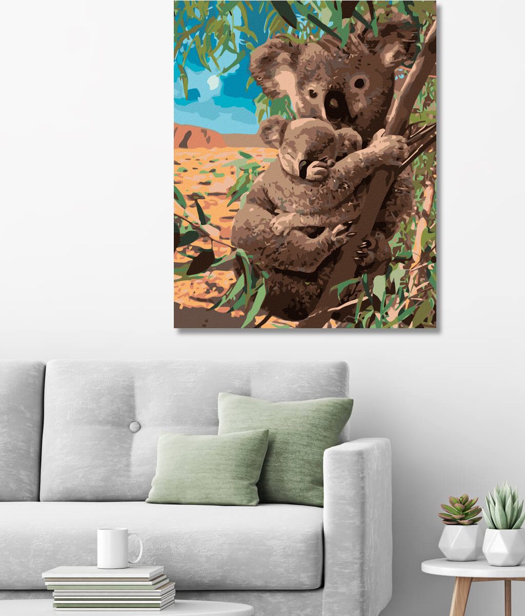 zuty Malování podle čísel - KOALY - Rozměr: 40x50 cm, Rámování: Varianta: vypnuté plátno na rám - obrázek 2