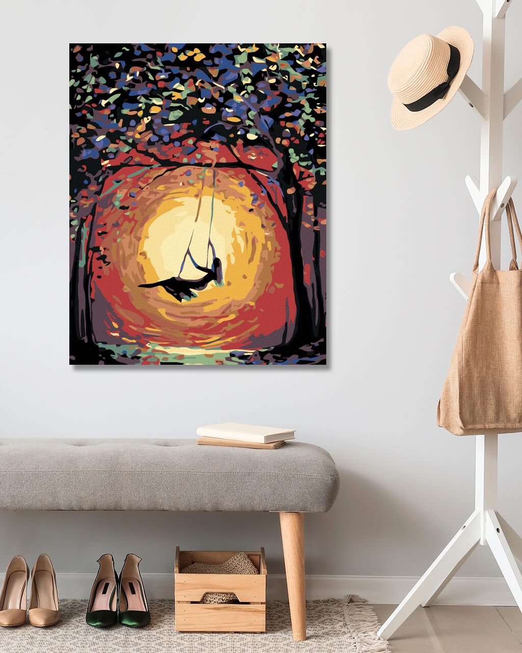 zuty Malování podle čísel - NA HOUPAČCE - Rozměr: 40x50 cm, Rámování: Varianta: vypnuté plátno na rám - obrázek 6