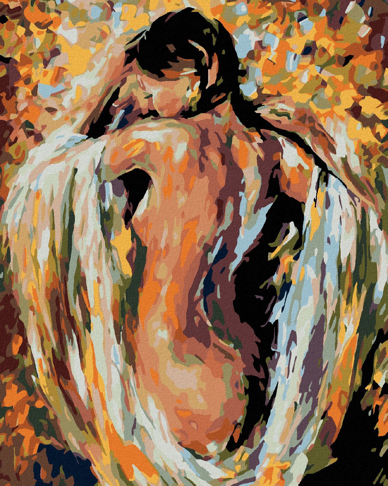 zuty Malování podle čísel - POLONAHÁ ŽENA V BARVÁCH - Rozměr: 40x50 cm, Rámování: Varianta: vypnuté plátno na rám - obrázek 1