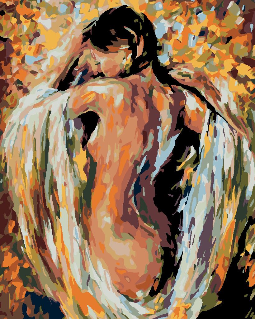 zuty Malování podle čísel - POLONAHÁ ŽENA V BARVÁCH - Rozměr: 40x50 cm, Rámování: Varianta: vypnuté plátno na rám - obrázek 8