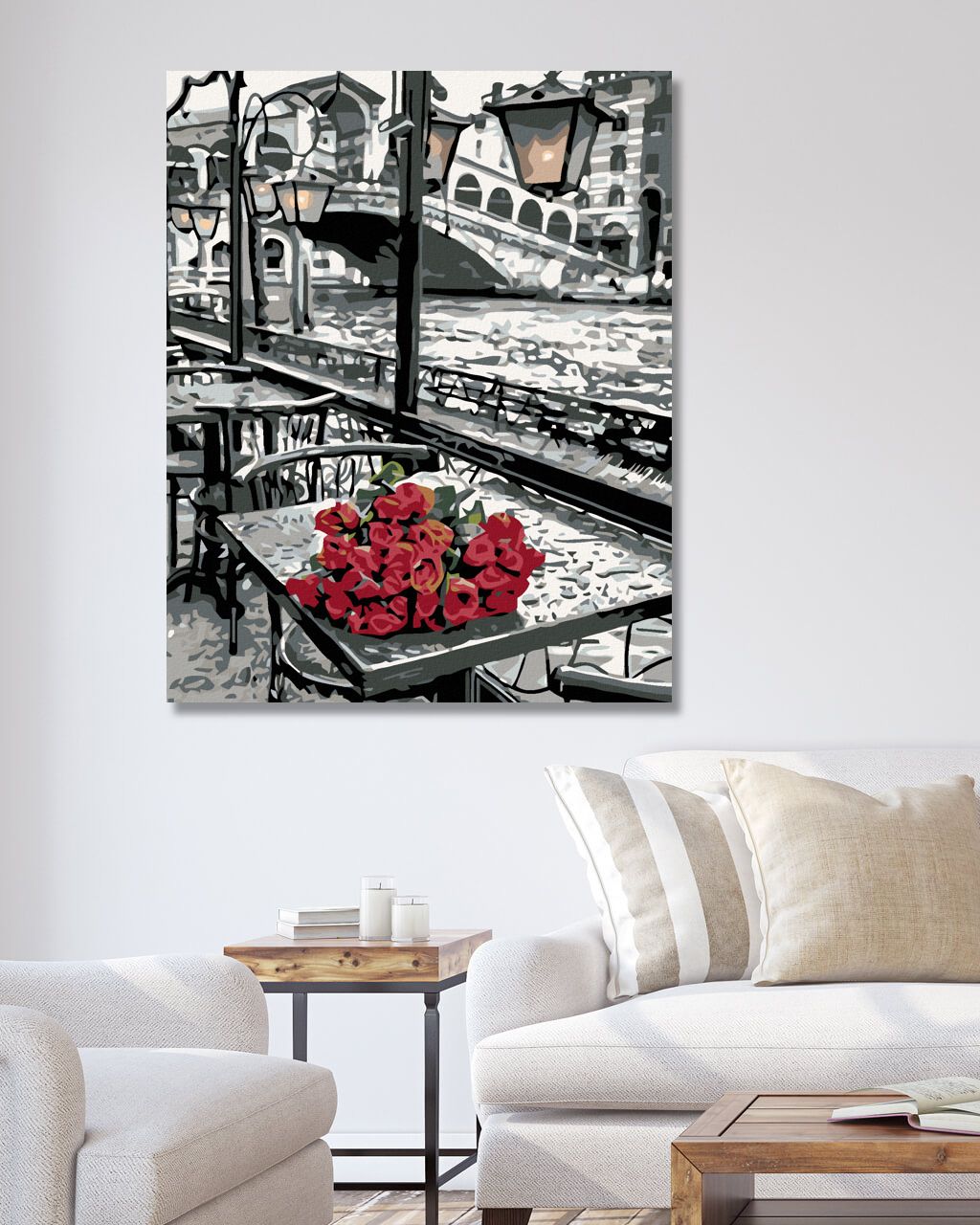 zuty Malování podle čísel - RŮŽE Z BENÁTEK - Rozměr: 40x50 cm, Rámování: Varianta: vypnuté plátno na rám - obrázek 8