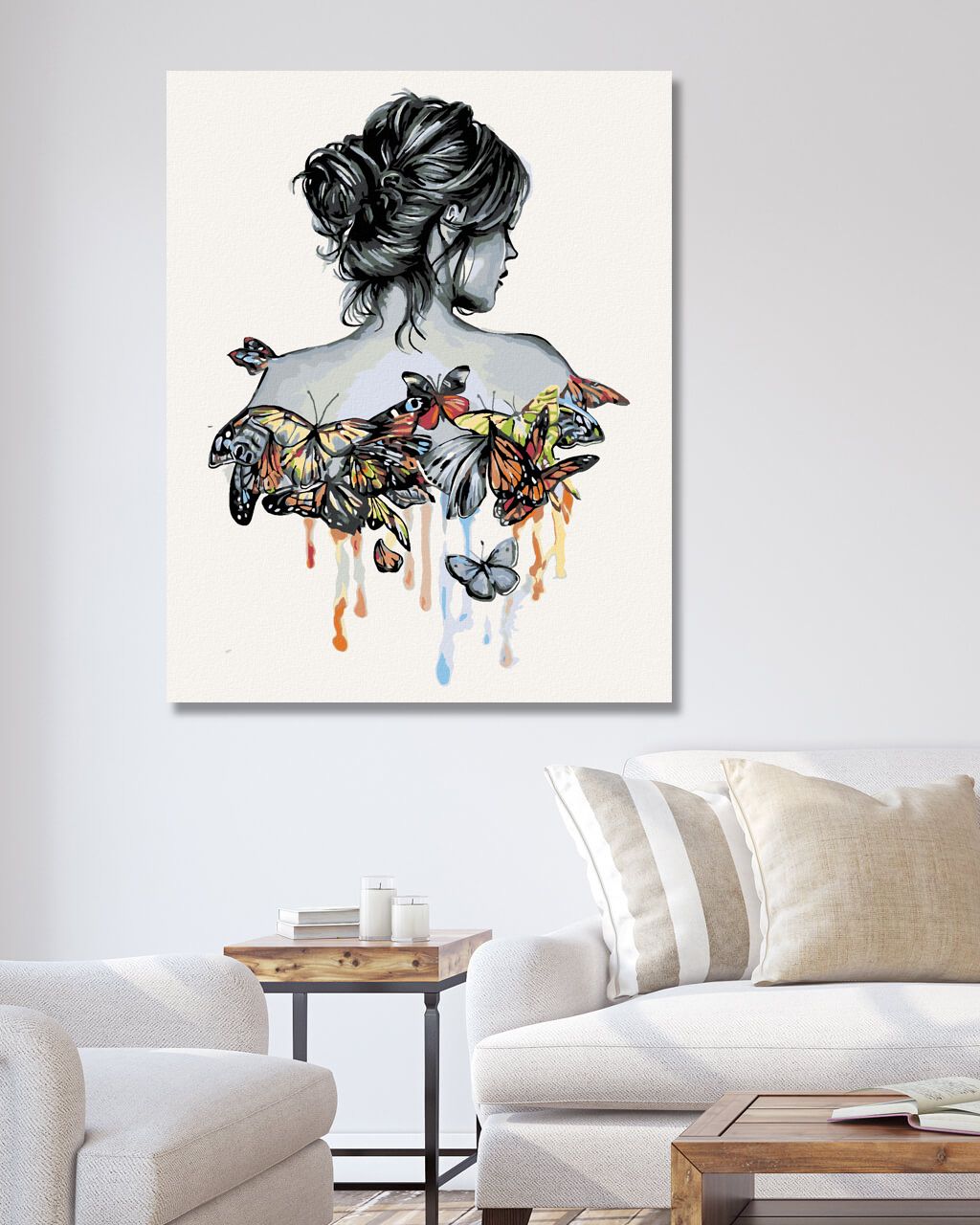 zuty Malování podle čísel - MOTÝLÍ ŽENA - Rozměr: 40x50 cm, Rámování: Varianta: vypnuté plátno na rám - obrázek 16