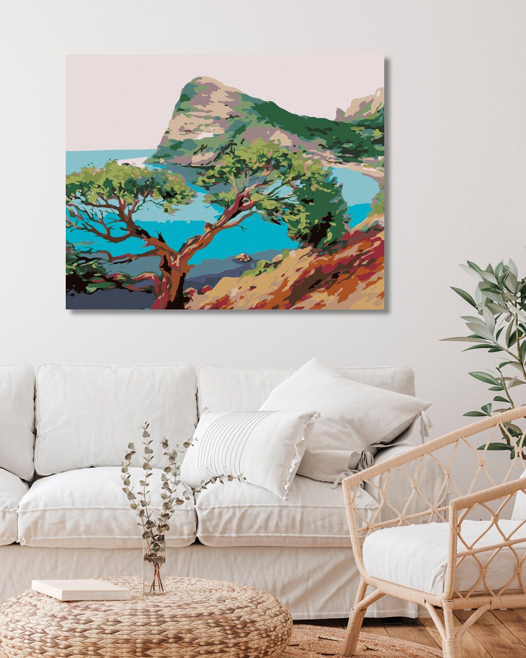 zuty Malování podle čísel - VZROSTLÝ STROM U MOŘE - Rozměr: 40x50 cm, Rámování: Varianta: bez rámu a bez vypnutí plátna - obrázek 10