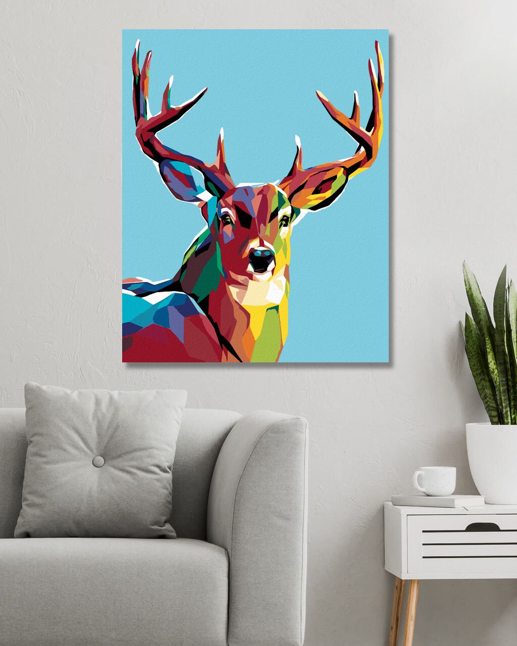 zuty Malování podle čísel - JELENÍ POHLED - Rozměr: 40x50 cm, Rámování: Varianta: vypnuté plátno na rám - obrázek 10