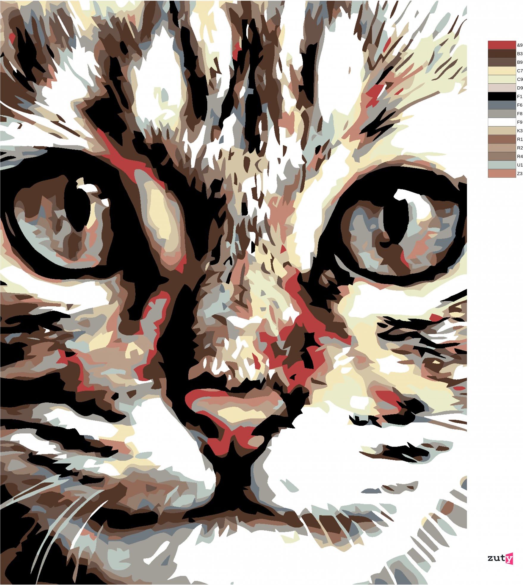 zuty Malování podle čísel - MOUROVATÉ KOTĚ - Rozměr: 40x50 cm, Rámování: Varianta: vypnuté plátno na rám - obrázek 7