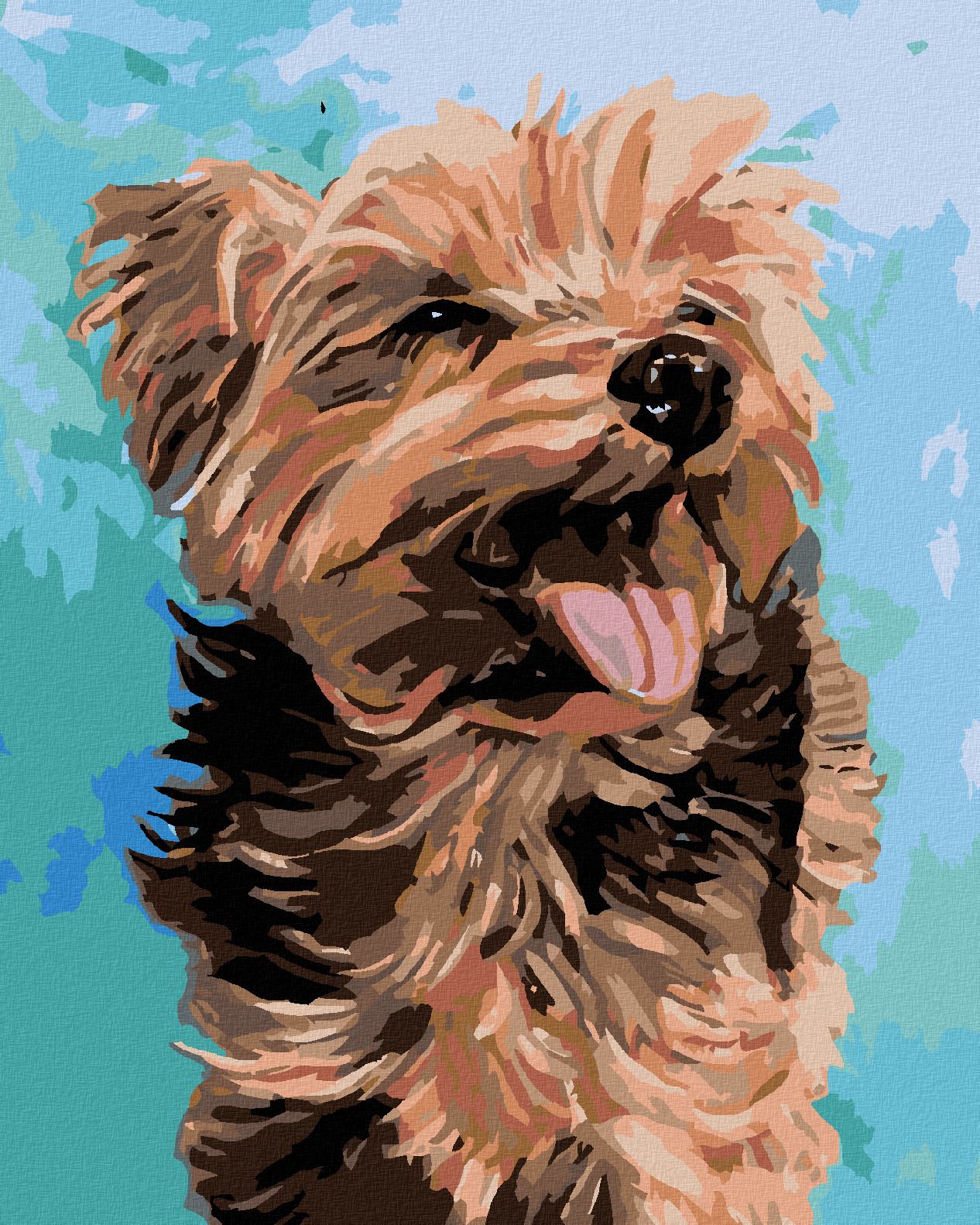 zuty Malování podle čísel - VESELÝ YORKSHIRE - Rozměr: 40x50 cm, Rámování: Varianta: vypnuté plátno na rám - obrázek 1