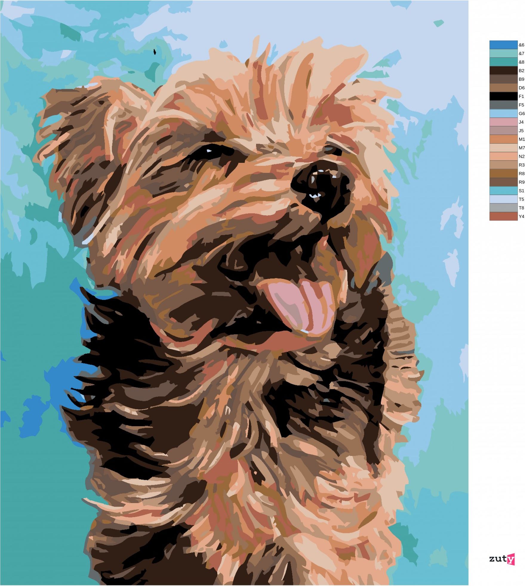 zuty Malování podle čísel - VESELÝ YORKSHIRE - Rozměr: 40x50 cm, Rámování: Varianta: vypnuté plátno na rám - obrázek 9