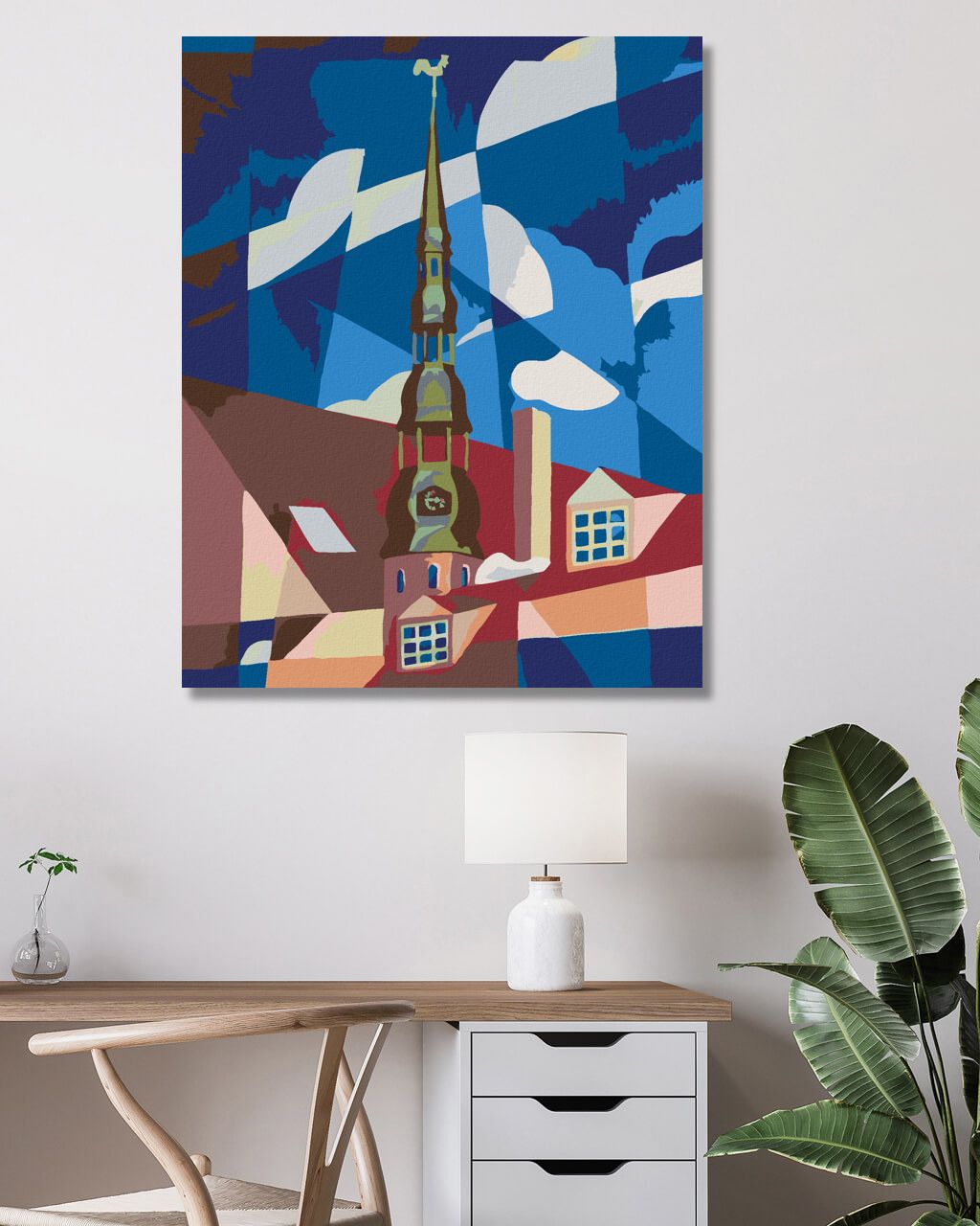 zuty Malování podle čísel - STŘECHA DOMU A NEBE - Rozměr: 40x50 cm, Rámování: Varianta: vypnuté plátno na rám - obrázek 7