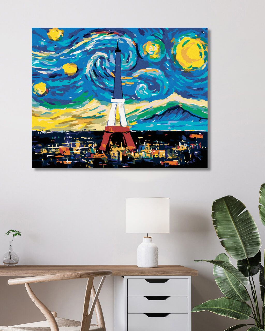 zuty Malování podle čísel - EIFFELOVA VĚŽ PODLE VINCENTA VAN GOGHA - Rozměr: 40x50 cm, Rámování: Varianta: vypnuté plátno na rám - obrázek 6