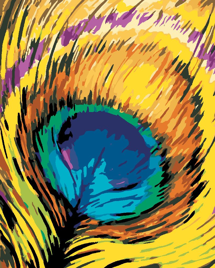 zuty Malování podle čísel - PAVÍ BRK - Rozměr: 40x50 cm, Rámování: Varianta: bez rámu a bez vypnutí plátna - obrázek 8