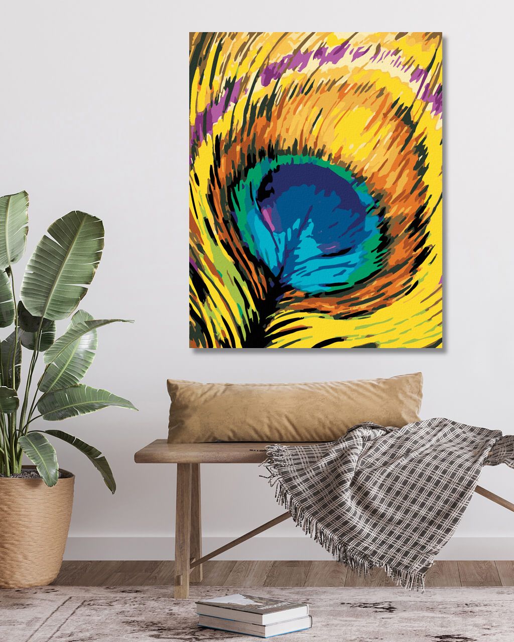zuty Malování podle čísel - PAVÍ BRK - Rozměr: 40x50 cm, Rámování: Varianta: vypnuté plátno na rám - obrázek 9
