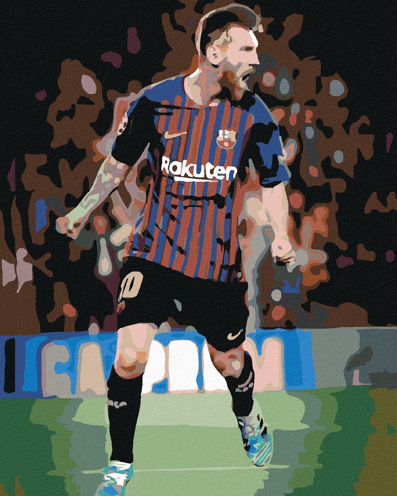 zuty Malování podle čísel - LIONEL MESSI - Rozměr: 40x50 cm, Rámování: Varianta: bez rámu a bez vypnutí plátna - obrázek 1
