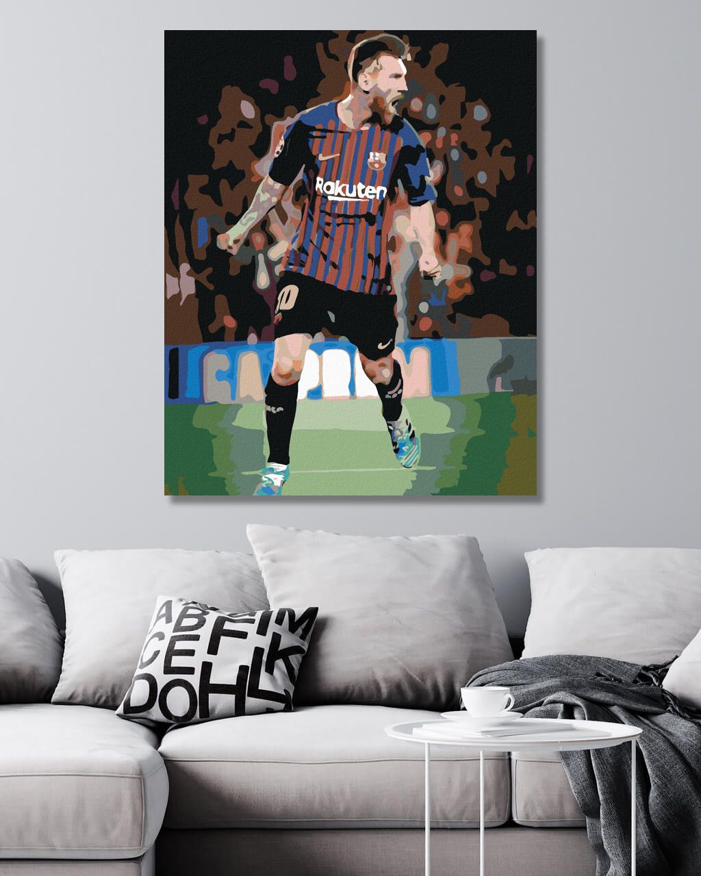 zuty Malování podle čísel - LIONEL MESSI - Rozměr: 40x50 cm, Rámování: Varianta: bez rámu a bez vypnutí plátna - obrázek 9