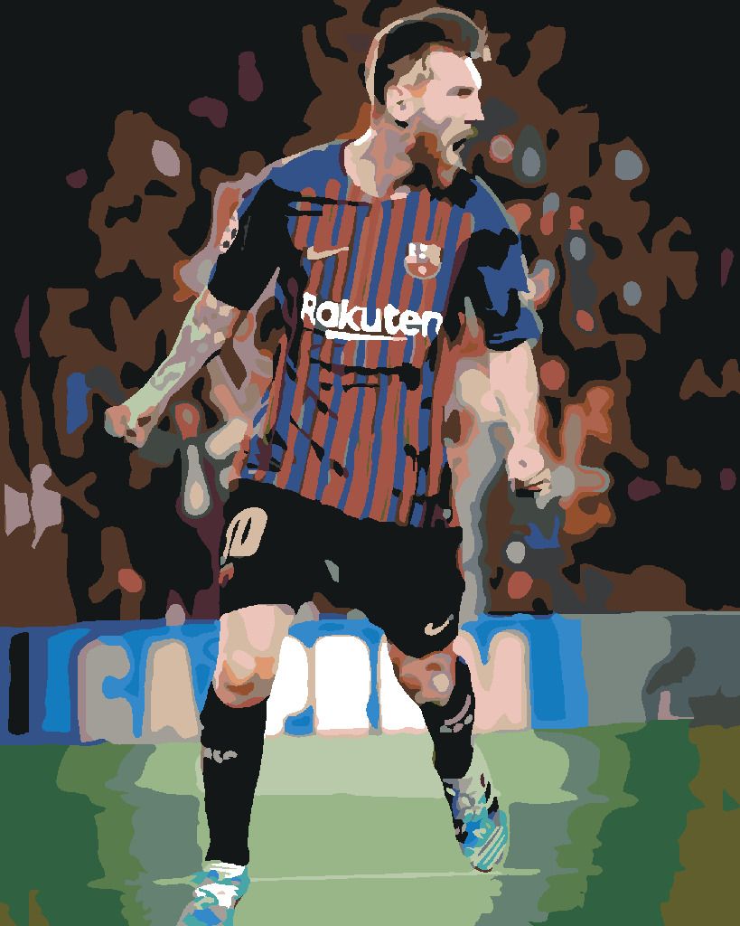zuty Malování podle čísel - LIONEL MESSI - Rozměr: 40x50 cm, Rámování: Varianta: bez rámu a bez vypnutí plátna - obrázek 10
