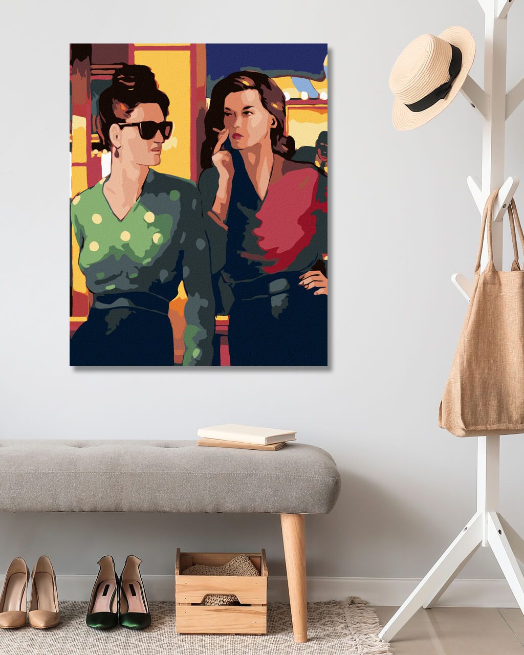 zuty Malování podle čísel - KAMARÁDKY - Rozměr: 40x50 cm, Rámování: Varianta: vypnuté plátno na rám - obrázek 4
