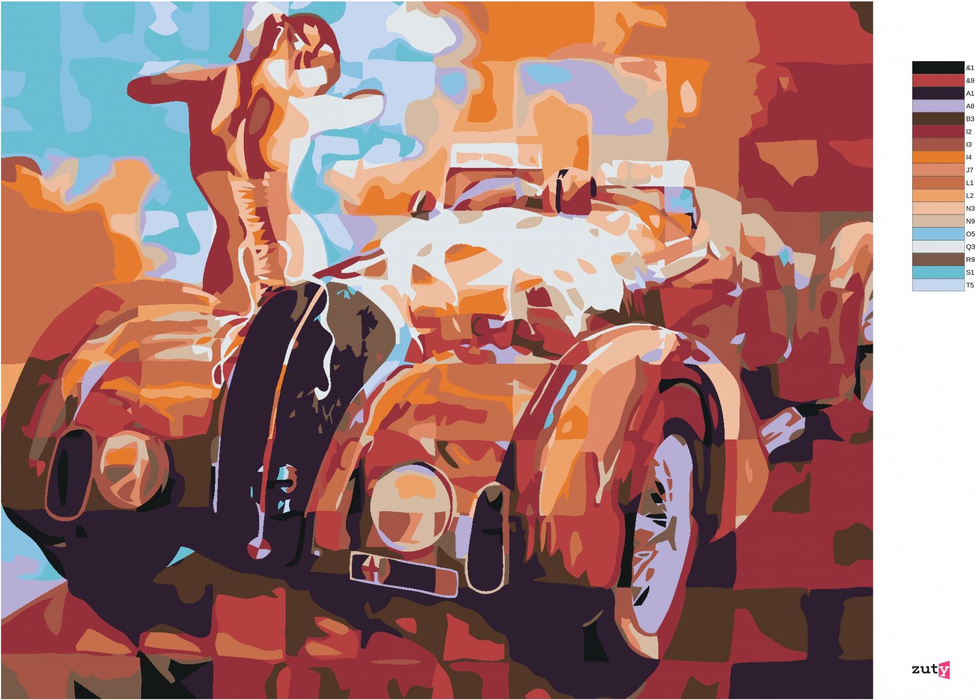 zuty Malování podle čísel - VETERÁN - Rozměr: 40x50 cm, Rámování: Varianta: vypnuté plátno na rám - obrázek 2