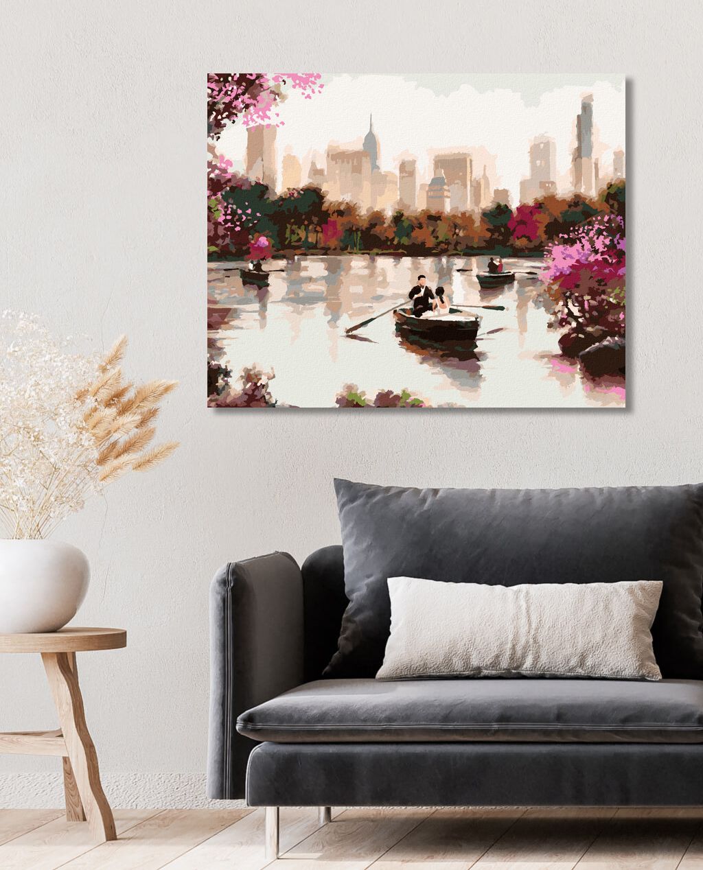 zuty Malování podle čísel - PÁR NA LOĎCE V NEW YORKU (RICHARD MACNEIL) - Rozměr: 40x50 cm, Rámování: Varianta: bez rámu a bez vypnutí plátna - obrázek 2