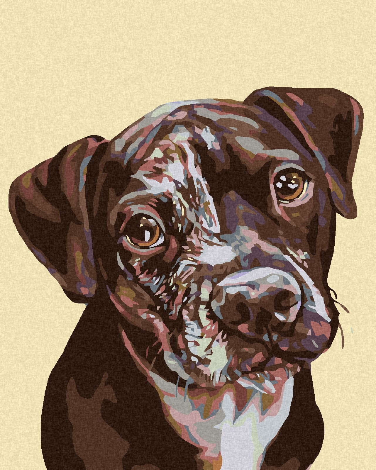 zuty Malování podle čísel - FLEKATÉ ŠTĚNĚ - Rozměr: 40x50 cm, Rámování: Varianta: bez rámu a bez vypnutí plátna - obrázek 1